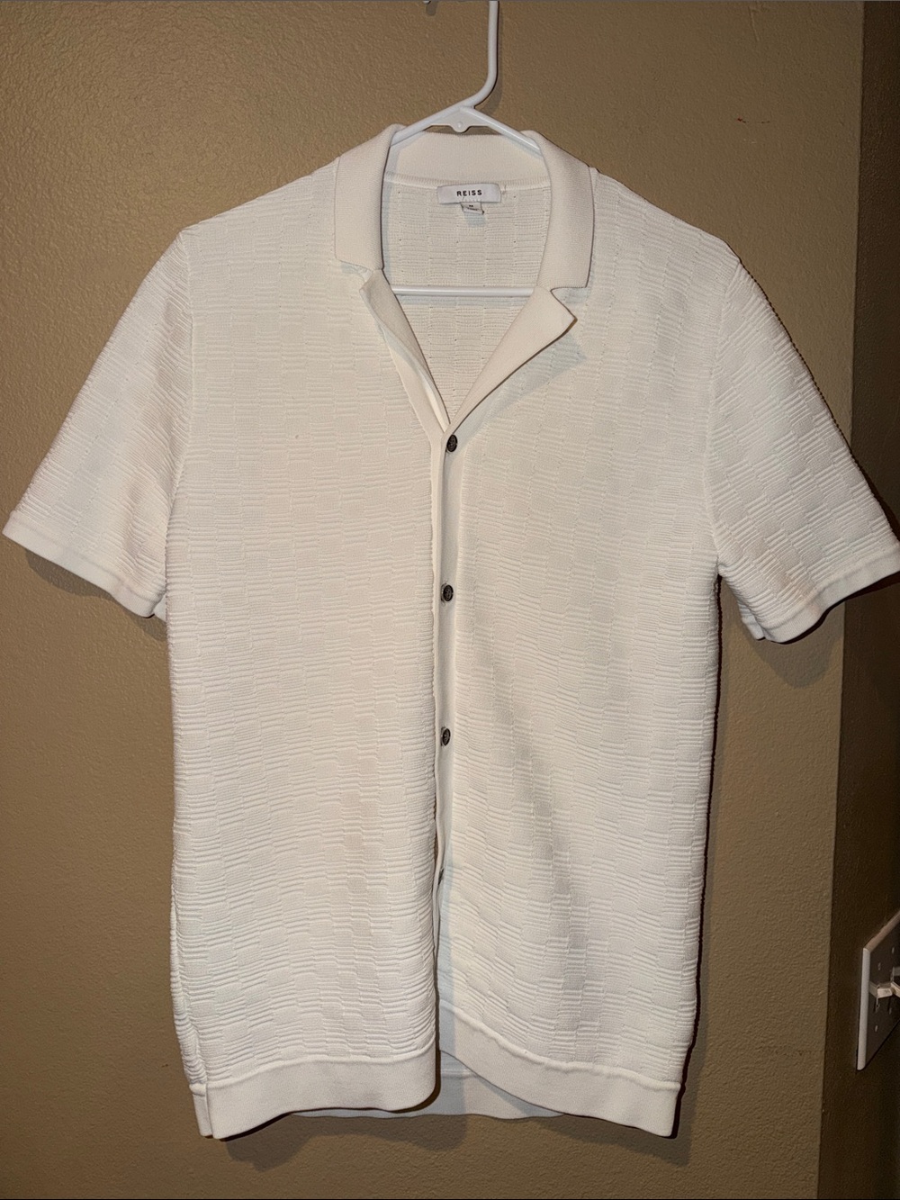 Reiss Textured Cuban Collar Button Down